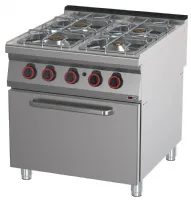 Fourneau à gaz 4 feux 31,5 kW - Redfox - SPT 90/80 21 G - REDFOX - SPT 90/80 21 G