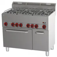 Fourneau à gaz 6 feux 19,8 kW - Redfox - SPT 90 GL Fourneau à gaz 6 feux 19,8 kW - Redfox - SPT 90 GL