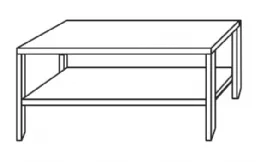 Étagère du Chef 2 niveaux 1800x300x700 mm - Afi-Collin-Lucy - SR187 Étagère du Chef 2 niveaux 1800x300x700 mm - Afi-Collin-Lucy - SR187