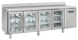Table réfrigérée positive 4 portes vitrées pour plateaux 325x410 avec dosseret 485 l - coolhead - srg 4200 - Cool Head Italie - SRG 4200 Table réfrigérée positive 4 portes vitrées pour plateaux 325x410 avec dosseret 485 l - coolhead - srg 4200 - Cool Head Italie - SRG 4200