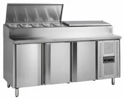 Comptoir de préparation de sandwich GN1/1 - 3 portes inox 407 L +2 à +10 °C - Tefcold - SS7300 - TEFCOLD - SS7300 Comptoir de préparation de sandwich GN1/1 - 3 portes inox 407 L +2 à +10 °C - Tefcold - SS7300 - TEFCOLD - SS7300