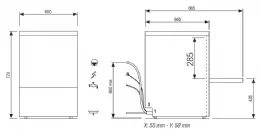 Photo 3 - Lave-vaisselle - steeltech v1 - panier 500 x 500 mm - pompe de vidange - colged - steel361pv1 - Colged - STEEL361PV1