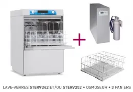 Lave-verres professionnel 40x40 cm avec osmoseur - Furnotel - STERV242