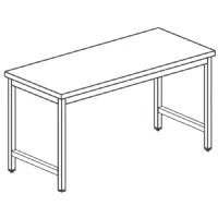 Table de travail inox sans étagère ni dosseret 700x600 mm - virtus - stlt6070 - Virtus group - STLT6070