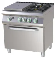 Fourneau à gaz sur four 3 feux 19,1 kw - rm gastro - stpst 780/21 ge - Rm gastro - STPST 780/21 GE