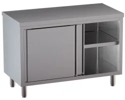 Meuble bas inox professionnel avec dosseret et structure AISI 304/430 - Diamond Promo - TA107-SA5 Meuble bas inox professionnel avec dosseret et structure AISI 304/430 - Diamond Promo - TA107-SA5