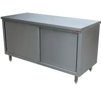 Table armoire professionnelle en inox brossé avec dosseret 1200x700x880/900 mm - Diamond Promo - TA127/B Table armoire professionnelle en inox brossé avec dosseret 1200x700x880/900 mm - Diamond Promo - TA127/B