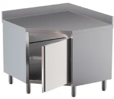 Meuble bas professionnel en inox avec dosseret arrière et tablette intermédiaire - Diamond - TAN100D-SA9 Meuble bas professionnel en inox avec dosseret arrière et tablette intermédiaire - Diamond - TAN100D-SA9