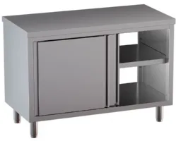 Meuble bas inox professionnel dosseret double paroi et tablette intermédiaire - Diamond - TAP207-SA1 Meuble bas inox professionnel dosseret double paroi et tablette intermédiaire - Diamond - TAP207-SA1