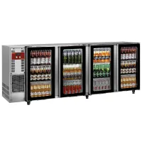 Arrière bar professionnel 4 portes vitrées 783 l positif - diamond promo - tavx/4g-r2 - Diamond promo - TAVX/4G-R2