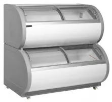 Vitrine froid négatif à deux niveaux blanc 408 l -21 à -15 °c - tefcold - td500 - Tefcold - TD500