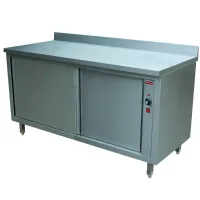 Photo 1 - Armoire chauffante professionnelle 2 portes coulissantes avec dosseret 1400x700x880/900(+100) mm - diamond - te147/b-d - Diamond - TE147/B-D