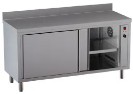 Armoire chaude professionnelle avec dosseret et 2 portes coulissantes 1600x600x850/880(+100) mm - Diamond - TE166D-SA5 Armoire chaude professionnelle avec dosseret et 2 portes coulissantes 1600x600x850/880(+100) mm - Diamond - TE166D-SA5