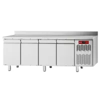 Table frigorifique murale ventilée 4 portes GN 1/1 positive 550 litres 2247x680x900 mm - Diamond - TFM4/AG-6 Table frigorifique murale ventilée 4 portes GN 1/1 positive 550 litres 2247x680x900 mm - Diamond - TFM4/AG-6