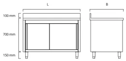 Photo 2 - Placard adossé portes coulissantes, 1800 x 600 x 850 +100mm - skyrainbow - thasr186a - Skyrainbow - THASR186A