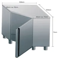 Photo 2 - Placard adossé porte battante, 1000 x 1000x 850+100 mm - skyrainbow - thesr107a - Skyrainbow - THESR107A