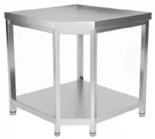 Table de Travail Inox - d'angle centrale, 1000x1000x 600x850 mm - Skyrainbow - THGESR106