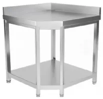Table de Travail Inox - d'angle adossée, 1000x1000x 600x850+100 mm - Skyrainbow - THGESR106A Table de Travail Inox - d'angle adossée, 1000x1000x 600x850+100 mm - Skyrainbow - THGESR106A