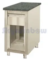 Meuble de caisse professionnel en acier inoxydable avec façade bois 600x820x855 mm - Skyrainbow - THKT68S - SKYRAINBOW - THKT68S Meuble de caisse professionnel en acier inoxydable avec façade bois 600x820x855 mm - Skyrainbow - THKT68S - SKYRAINBOW - THKT68S