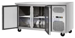 Photo 2 - Table desserte négative - meuble réfrigéré 2 portes 1360 x 700 x 860 mm - skyrainbow - thp2100bt - Skyrainbow - THP2100BT