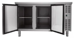 Photo 3 - Table desserte réfrigérée - meuble 2 portes positive, 1360 x 700 x 860 mm - skyrainbow - thp2100tn - Skyrainbow - THP2100TN