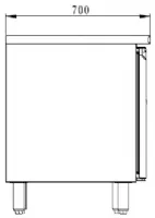 Photo 4 - Table desserte négative - meuble réfrigéré 4 portes, 2230x700x860 mm - skyrainbow - thp4100bt - Skyrainbow - THP4100BT