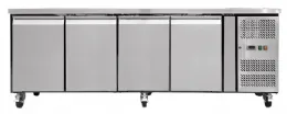 Table desserte négative - Meuble réfrigéré 4 portes, 2230x700x860 mm - Skyrainbow - THP4100BT Table desserte négative - Meuble réfrigéré 4 portes, 2230x700x860 mm - Skyrainbow - THP4100BT