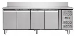 Photo 2 - Table desserte réfrigérée adossée - 4 portes - positive, 2230x700x 860 +100 mm - skyrainbow - thp4200tn - Skyrainbow - THP4200TN
