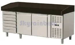 Table réfrigérée 2 portes + 7 tiroirs, 2025 x 800 x 1000 mm - skyrainbow - thpz2610tns - Skyrainbow - THPZ2610TNS Table réfrigérée 2 portes + 7 tiroirs, 2025 x 800 x 1000 mm - skyrainbow - thpz2610tns - Skyrainbow - THPZ2610TNS