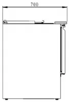 Photo 6 - Saladette réfrigérée - 2 portes 900 x 700 x 870 mm - skyrainbow - ths900 - Skyrainbow - THS900