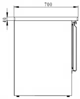 Photo 4 - Table desserte réfrigérée 2 portes, 900 x 700 x 870 mm - skyrainbow - ths901 - Skyrainbow - THS901