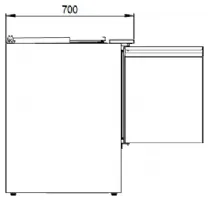 Photo 6 - Saladette réfrigérée - 3 portes 1365 x 700 x 870 mm - skyrainbow - ths903 - Skyrainbow - THS903