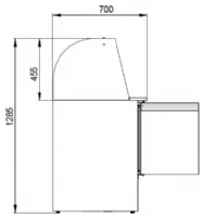 Photo 3 - Saladette réfrigérée - 3 portes + vitres bombées - 1365 x 700 x 1330 mm - skyrainbow - ths903cg - Skyrainbow - THS903CG