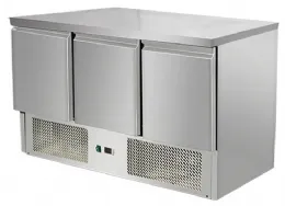 Photo 2 - Table desserte réfrigérée 3 portes 1365 x 700 x 870 mm - skyrainbow - ths903sstop - Skyrainbow - THS903SSTOP