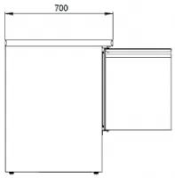 Photo 4 - Table desserte réfrigérée 3 portes 1365 x 700 x 870 mm - skyrainbow - ths903sstop - Skyrainbow - THS903SSTOP