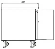Photo 4 - Table desserte négative - meuble réfrigéré 2 portes 1360 x 600 x 860 mm - skyrainbow - thsnack2100bt - Skyrainbow - THSNACK2100BT