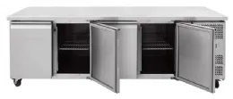 Photo 2 - Table desserte réfrigérée - meuble - 4 portes - positive, 2230x600x 860 mm - skyrainbow - thsnack4100tn - Skyrainbow - THSNACK4100TN