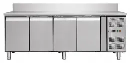 Photo 2 - Table desserte réfrigérée - meuble positive adossé - 4 portes -2230x600x 860 +100 mm - skyrainbow - thsnack4200tn - Skyrainbow - THSNACK4200TN