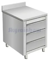 Placard adossé - 3 tiroirs, 500 x 700 x 850 +100 mm - skyrainbow - thss3r57a - Skyrainbow - THSS3R57A Placard adossé - 3 tiroirs, 500 x 700 x 850 +100 mm - skyrainbow - thss3r57a - Skyrainbow - THSS3R57A