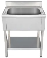 Photo 2 - Plonge inox - 1 bac sans égouttoir, 1000 x 700 x 850 mm - skyrainbow - thstr107bm1 - Skyrainbow - THSTR107BM1