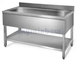Plonge inox - 1 bac sans égouttoir, 1200 x 700 x850 mm - skyrainbow - thstr127bm1 - Skyrainbow - THSTR127BM1 Plonge inox - 1 bac sans égouttoir, 1200 x 700 x850 mm - skyrainbow - thstr127bm1 - Skyrainbow - THSTR127BM1