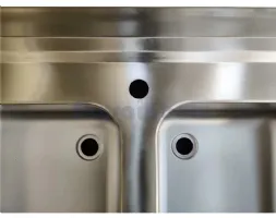 Photo 3 - Plonge inox - 2 bacs sans égouttoir, 1200 x 700 x850 mm - skyrainbow - thstr127bm2 - Skyrainbow - THSTR127BM2