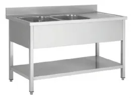 Plonge inox - 2 bacs - égouttoir à droite, 1600 x 700 x850 mm - skyrainbow - thstr167bl2 - Skyrainbow - THSTR167BL2 Plonge inox - 2 bacs - égouttoir à droite, 1600 x 700 x850 mm - skyrainbow - thstr167bl2 - Skyrainbow - THSTR167BL2
