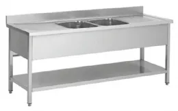 Plonge inox - 2 bacs - 2 égouttoirs, 2000 x 700 x850 mm - skyrainbow - thstr207bm2 - Skyrainbow - THSTR207BM2 Plonge inox - 2 bacs - 2 égouttoirs, 2000 x 700 x850 mm - skyrainbow - thstr207bm2 - Skyrainbow - THSTR207BM2