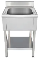 Photo 2 - Plonge inox - 1 bac sans égouttoir, 600 x 700 x850 mm - skyrainbow - thstr67bm1 - Skyrainbow - THSTR67BM1