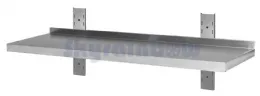 Photo 7 - Étagère murale inox - 1 niveau,2000x400 x 350 mm - skyrainbow - thwbs1r204 - Skyrainbow - THWBS1R204
