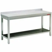 Table de travail professionnelle en acier inoxydable avec dosseret et étagère 1000x600x880/900(+100) mm - diamond - tl1061d - Diamond - TL1061D Table de travail professionnelle en acier inoxydable avec dosseret et étagère 1000x600x880/900(+100) mm - diamond - tl1061d - Diamond - TL1061D