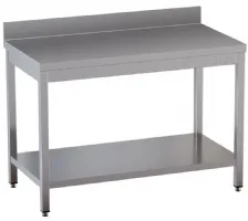 Table professionnelle de travail avec sous tablette + dosseret arrière - Diamond - TL1571D-ST4 Table professionnelle de travail avec sous tablette + dosseret arrière - Diamond - TL1571D-ST4