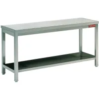 Table de travail professionnelle avec tablette inférieure en inox AISI 441 800x700x880/900 mm - Diamond Promo - TL871 Table de travail professionnelle avec tablette inférieure en inox AISI 441 800x700x880/900 mm - Diamond Promo - TL871