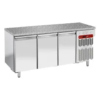Table frigorifique positive avec granit 3 portes plage -2°C à +8°C capacité 600x400 mm - Diamond - TP3N/HG-R2 Table frigorifique positive avec granit 3 portes plage -2°C à +8°C capacité 600x400 mm - Diamond - TP3N/HG-R2